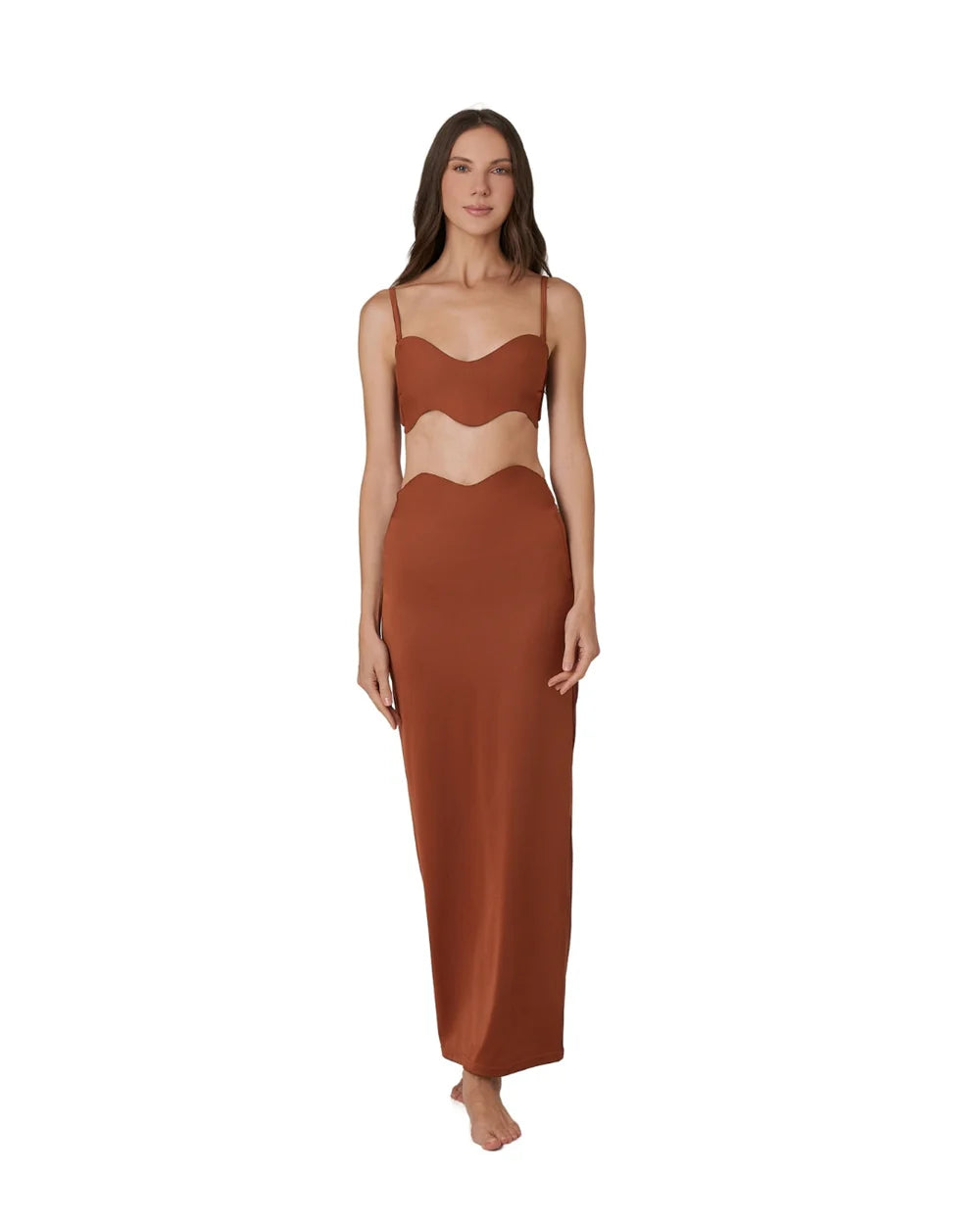 Bahia Maria - Wave Terracotta Skirt